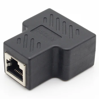 1buc 1 2 Moduri RJ45 LAN Cablu de Rețea Ethernet, de sex Feminin Conector Splitter Adaptor