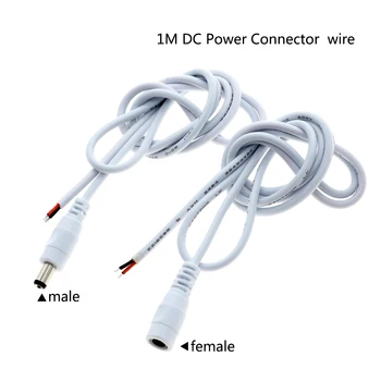 1M DC Conector de Alimentare Cu Extensia Extinde Cablul de Sârmă Cablu de sex Masculin / de sex Feminin Pentru Benzi cu LED-uri